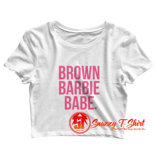 Brown Barbie Babe Crop Top Shirt