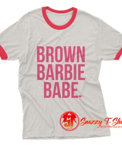 Brown Barbie Babe Ringer Tee