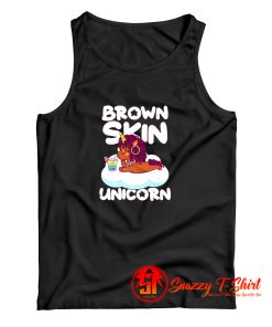 Brown Skin Girl Melanin Unicorn Tank Top