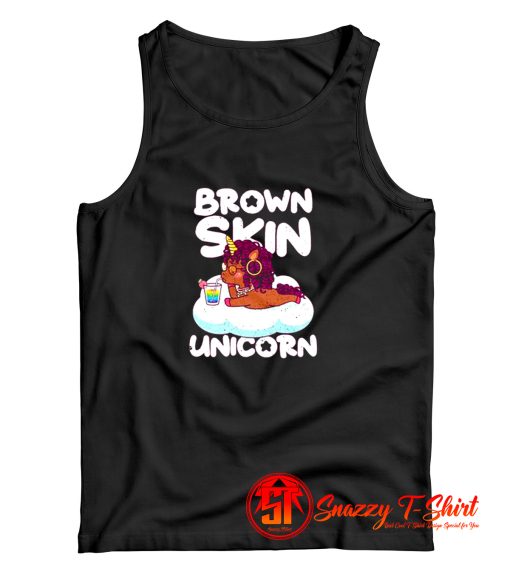 Brown Skin Girl Melanin Unicorn Tank Top