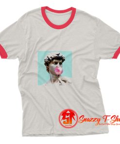 Bubblegum Statue vaporwave Ringer Tee