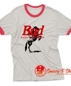 Budweiser Cowboy King Of Beers Ringer Tee