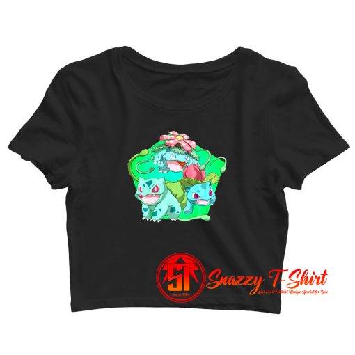 Bulbasaur Pokemon Evolution Chart Custom Crop Top Shirt