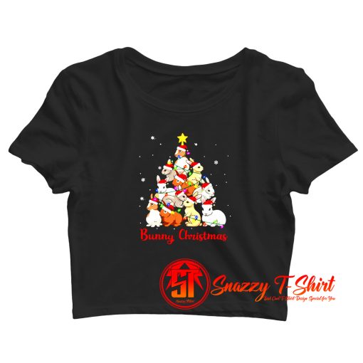 Bunny Christmas Cute Bunny Xmas Crop Top Shirt