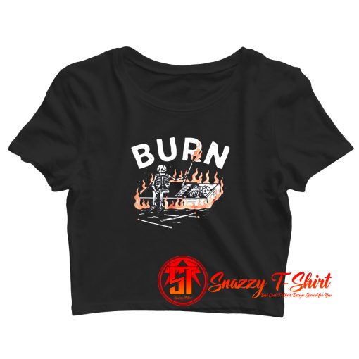 Burn skull Crop Top Shirt