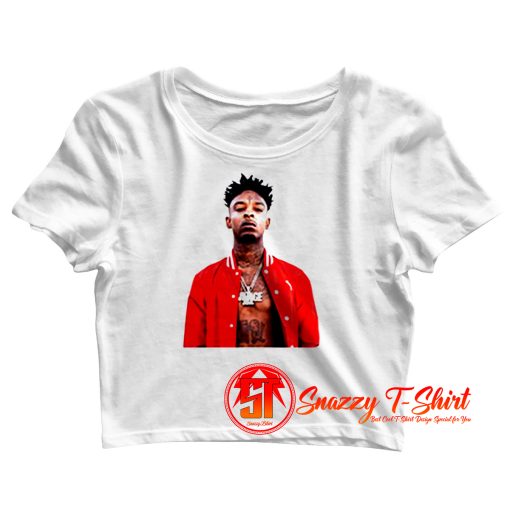 Buy ShipsFast 21 Savage White Crop Top Shirt