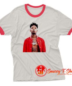 Buy ShipsFast 21 Savage White Ringer Tee