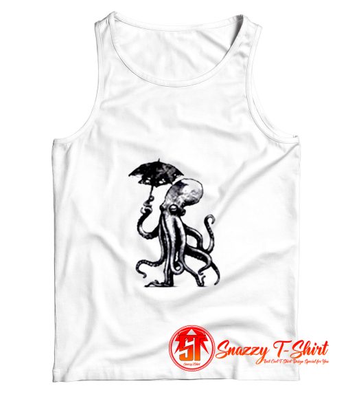 CTHULHU Walking Octopus in the Rain Tank Top