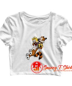 Calvin Hobbes Shock Crop Top Shirt