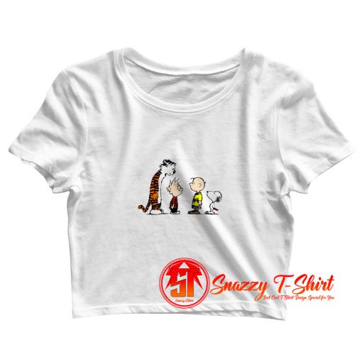 Calvin or Snoopy Crop Top Shirt