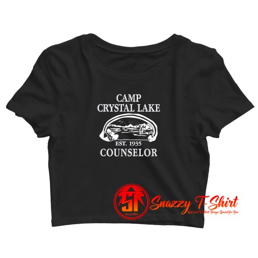 Camp Crystal Lake Camping Vintage Crop Top Shirt