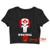 Canadian Qanon Punisher Skull Crop Top Shirt