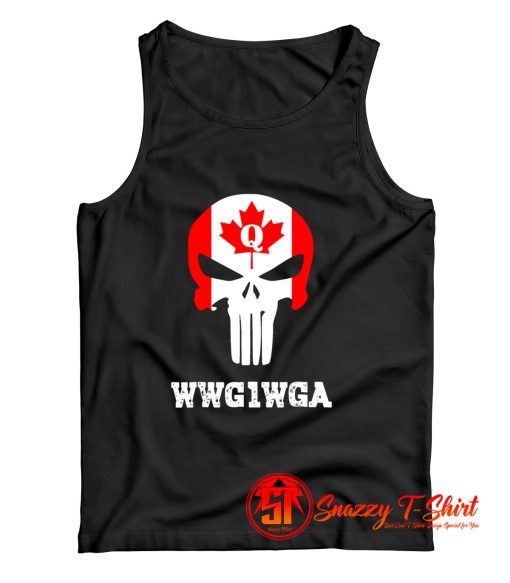 Canadian Qanon Punisher Skull Tank Top