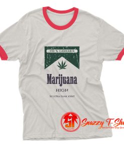 Cannabis Marijuana Ringer Tee