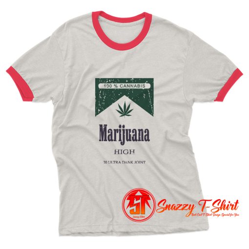 Cannabis Marijuana Ringer Tee