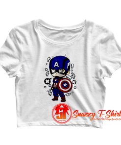 Captain America Pop Art Crop Top Shirt