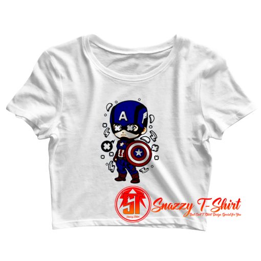 Captain America Pop Art Crop Top Shirt