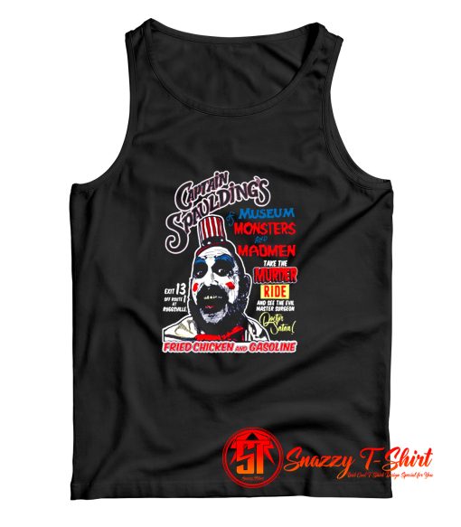 Captain Spaulding Poster Style Museum Monsters And Madman Tank Top