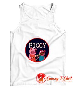 Cartoon Horror Piggy Adult Tank Top