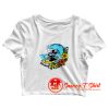 Cartoon Vintage Mickey Mouse Surfing Hawaii Crop Top Shirt