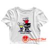 Cartoon Vintage Sneaker Heist Crop Top Shirt