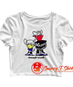 Cartoon Vintage Sneaker Heist Crop Top Shirt