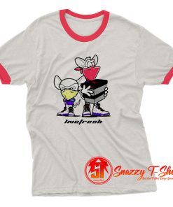 Cartoon Vintage Sneaker Heist Ringer Tee