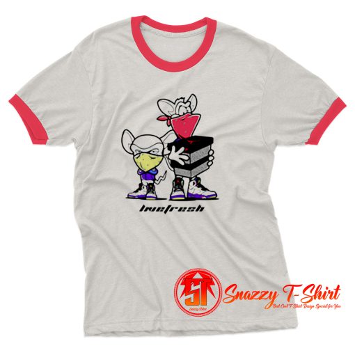 Cartoon Vintage Sneaker Heist Ringer Tee