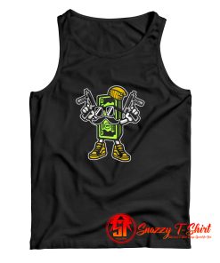 Cash Rules Funny Cartoon Money Bills Tank Top