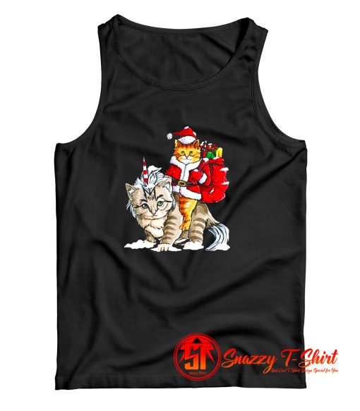 Cat Christmas Gifts Santa Tank Top