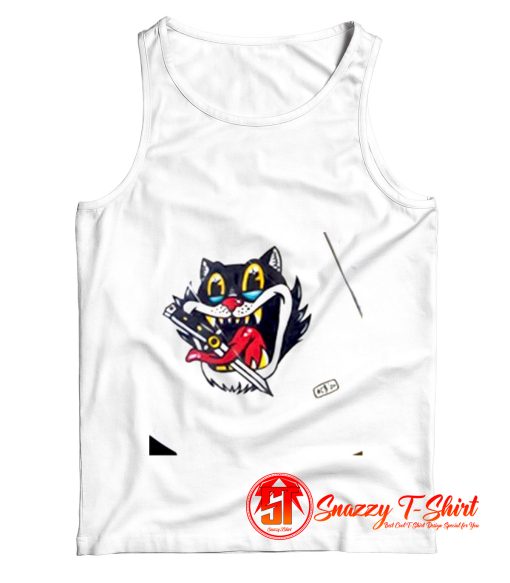 Cat Tattoo Flash Tank Top