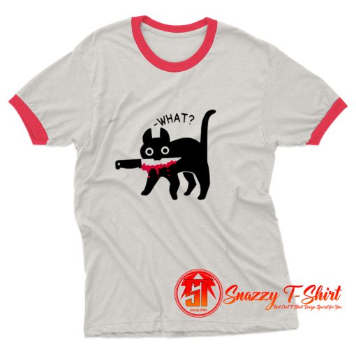 Cat What Ringer Tee