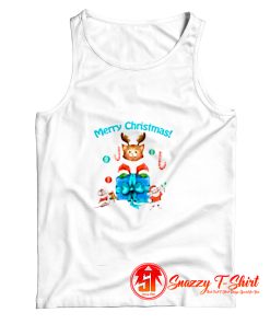 Cat and mice delivering Christmas Tank Top