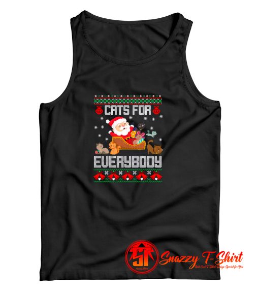 Cats For Everybody Christmas Tank Top