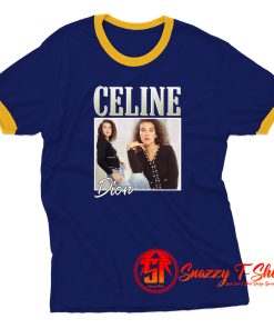 Celine Dion Casual Retro Retro Ringer Tee