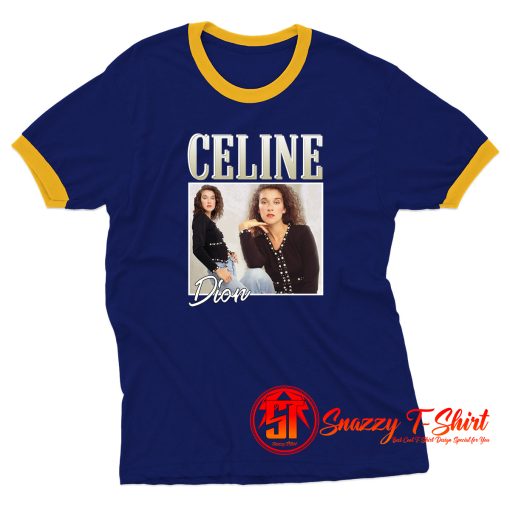 Celine Dion Casual Retro Retro Ringer Tee