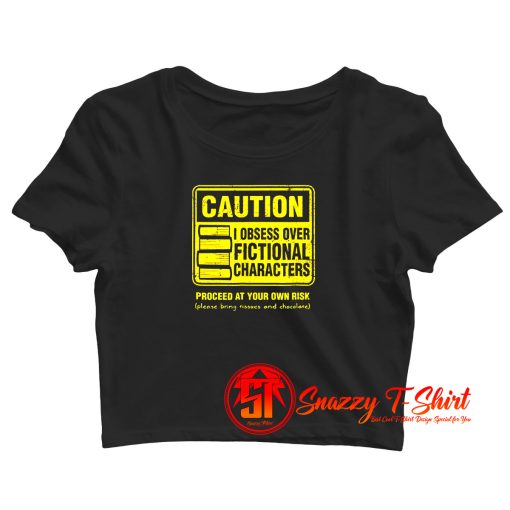 Character Caution Crop Top Shirt