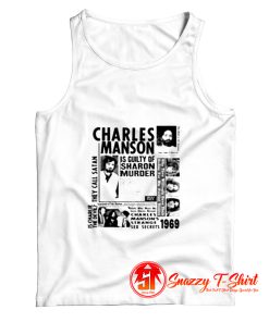 Charles Manson Criminal poster Tank Top