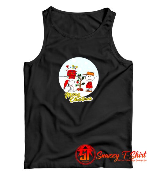 Charlie brown and snoopy merry christmas Tank Top