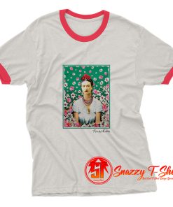 Cheap Frida Kahlo Floral Vintage Ringer Tee