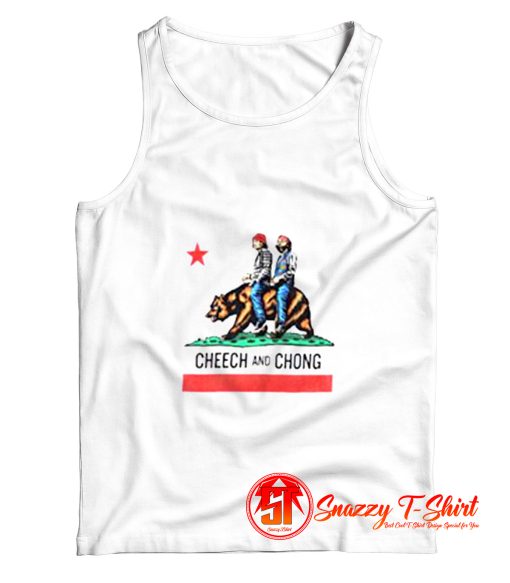 Cheech and Chong California Republic Flag Tank Top