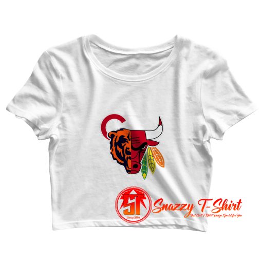 Chicago Sports Team Mashup Crop Top Shirt