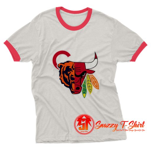 Chicago Sports Team Mashup Ringer Tee