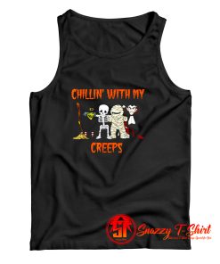 Chillin with My Creeps Vampire Halloween Tank Top