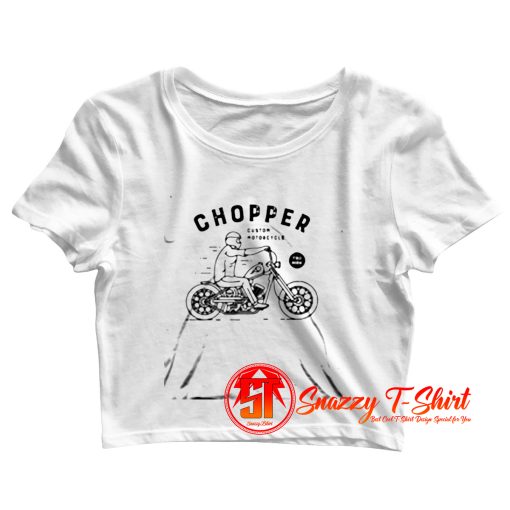 Chopper Motorcycle Crop Top Shirt