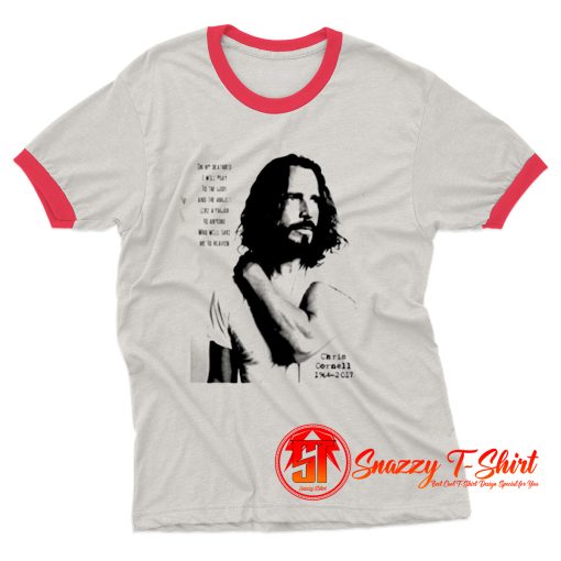 Chris Cornell Poster Ringer Tee