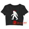 Christmas Bigfoot Yeti Sasquatch Crop Top Shirt