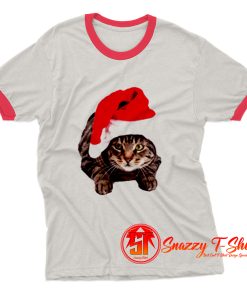 Christmas Cat Childrens Ringer Tee