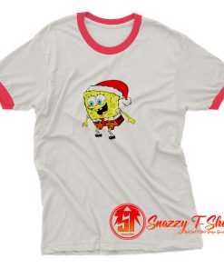 Christmas Day Spongebob TV Cartoon Ringer Tee