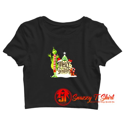 Christmas Grinch Crop Top Shirt